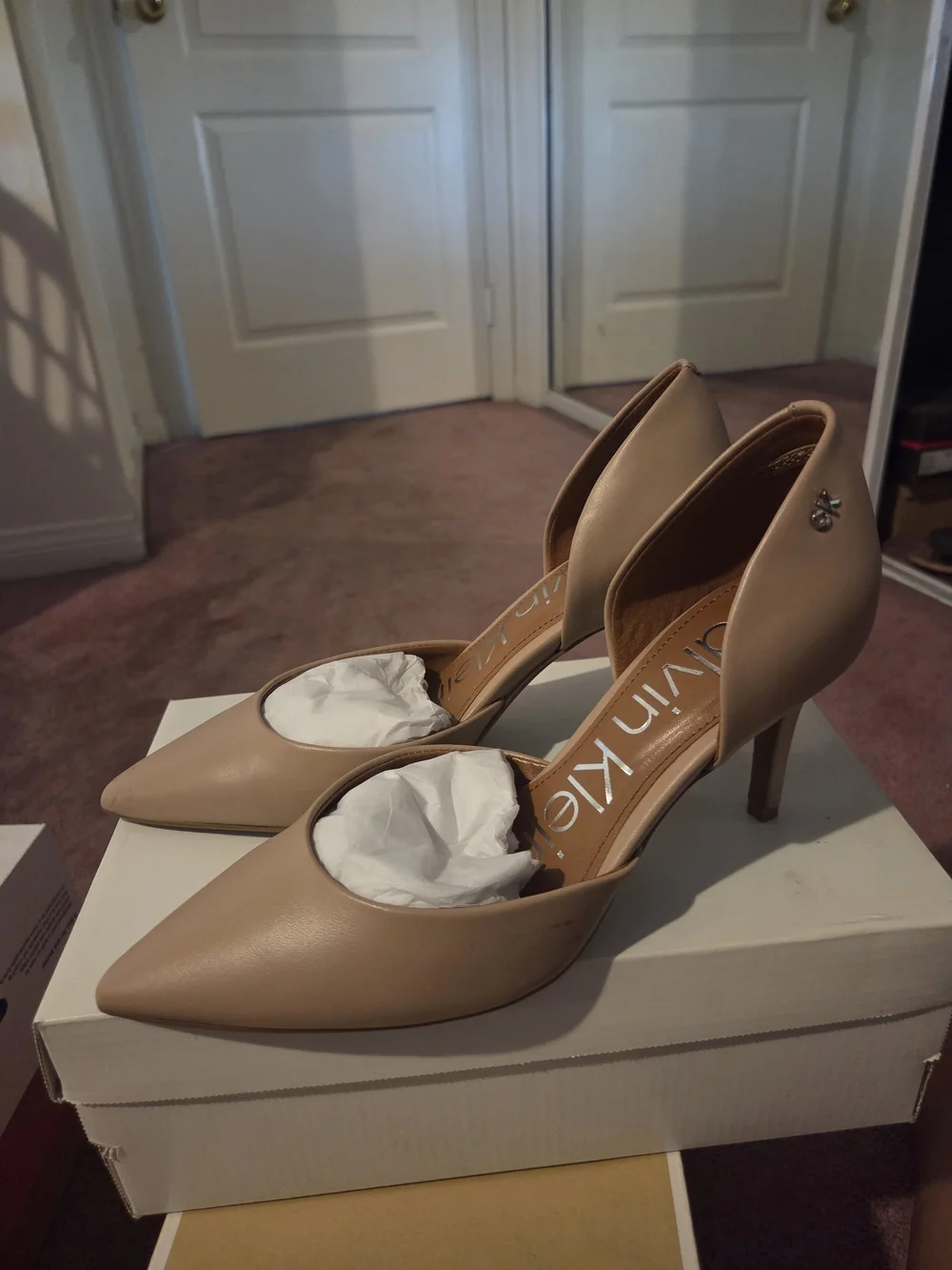 Calvin Klein Light Natural Nude Pointed D'Orsay Pump
